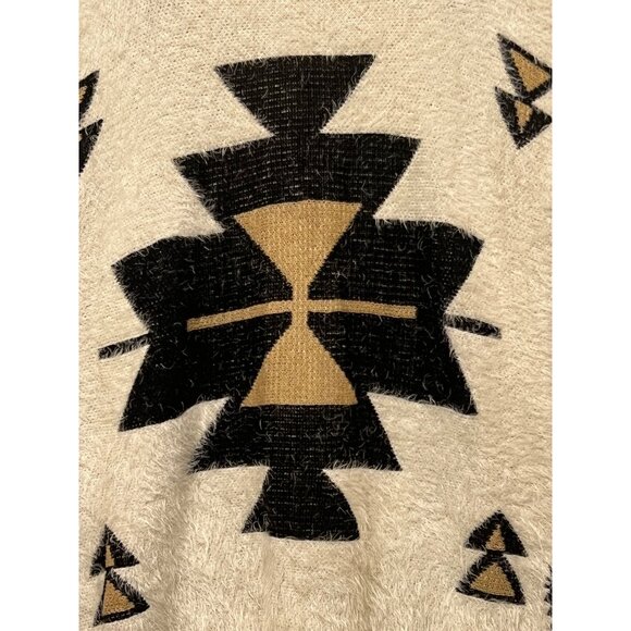 Wishlist S/M Sweater Smock Aztec Soft Buttons Hook & Eye Oversized Outdoors - Picture 12 of 14